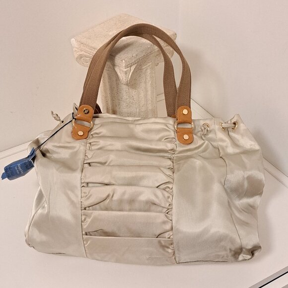 Vera Wang Buff Oversize Canvas Strap Oversize Fabric Bag WOT - Picture 5 of 8